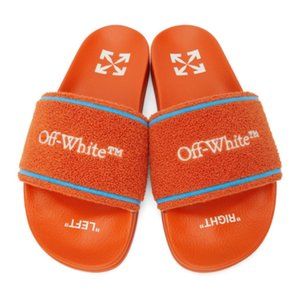 OFF-WHITE Orange Towel Logo Slides